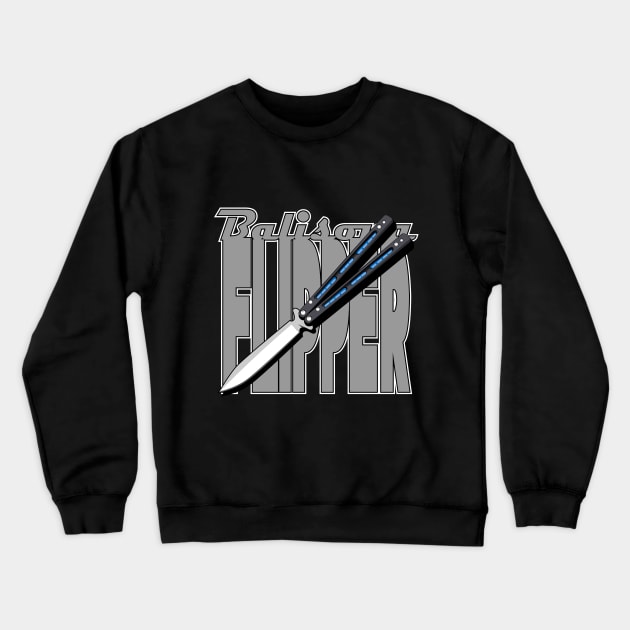 Balisong Flipper 6 Crewneck Sweatshirt by Spikeani